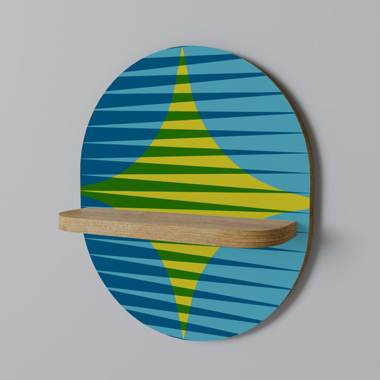 PERFECTION PICKS Oval Art Shelf In Oak Effect