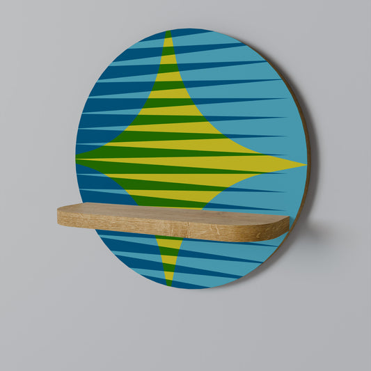 PERFECTION PICKS Round Art Shelf In Oak Effect