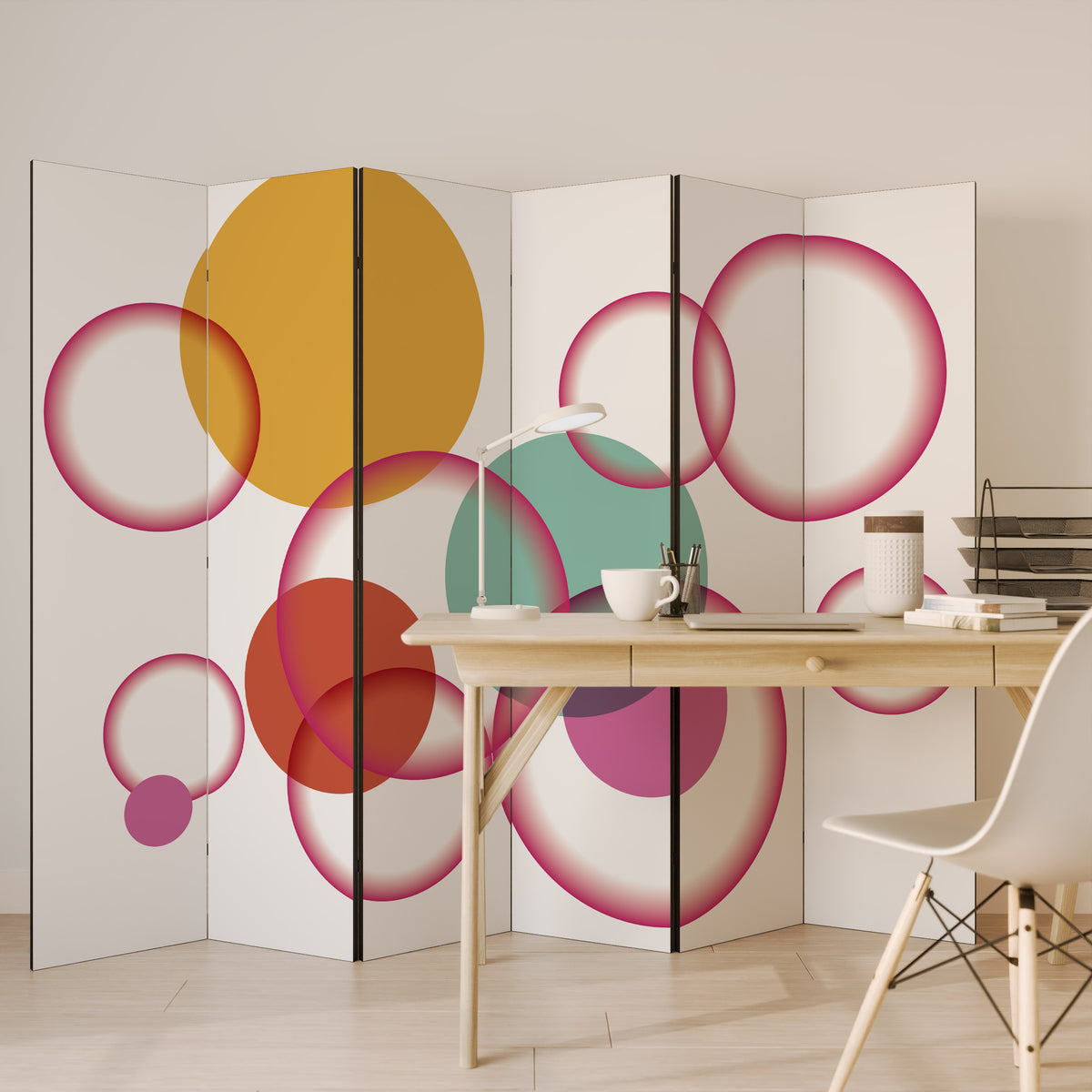 BUBBLE WISH Rumsavdelare 6 paneler