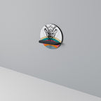 HJORT AV FÄRG Rund konsthylla i svart finish