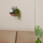 HJORT AV FÄRG Rund konsthylla i svart finish