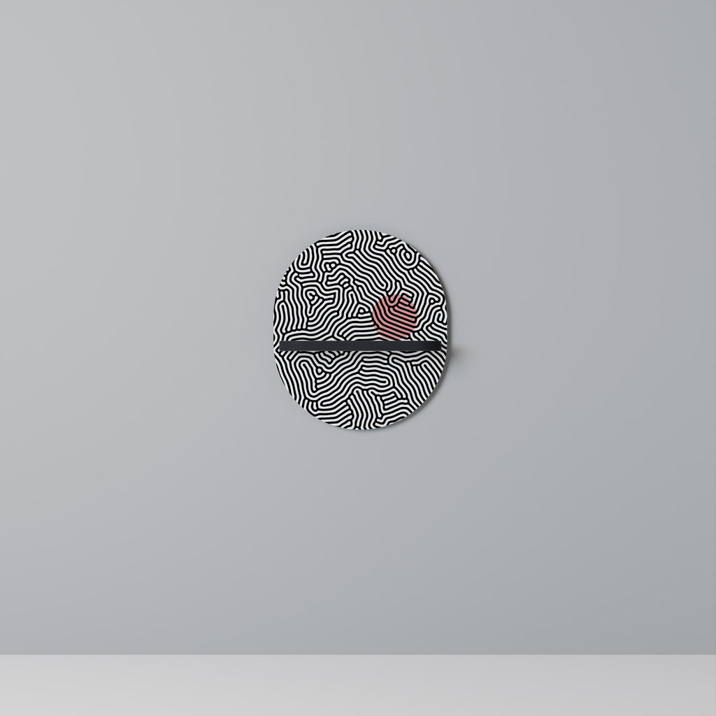 LIVING DOT Oval konsthylla i svart finish