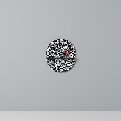 LIVING DOT Oval konsthylla i svart finish