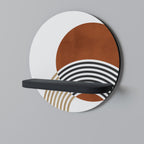 UTRYMME RUNDT Rund konsthylla i svart finish