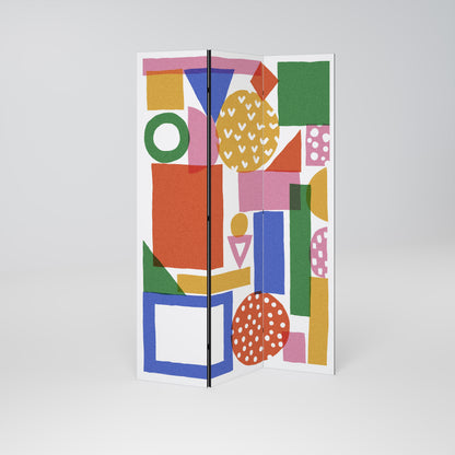 GEOMETRIC GLIMMER Dekorativ rumsavdelare – 3 paneler