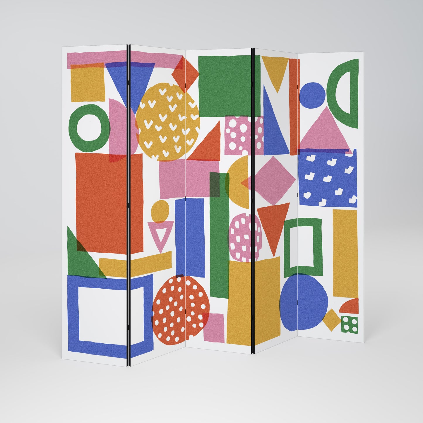 GEOMETRIC GLIMMER Dekorativ rumsavdelare – 5 paneler