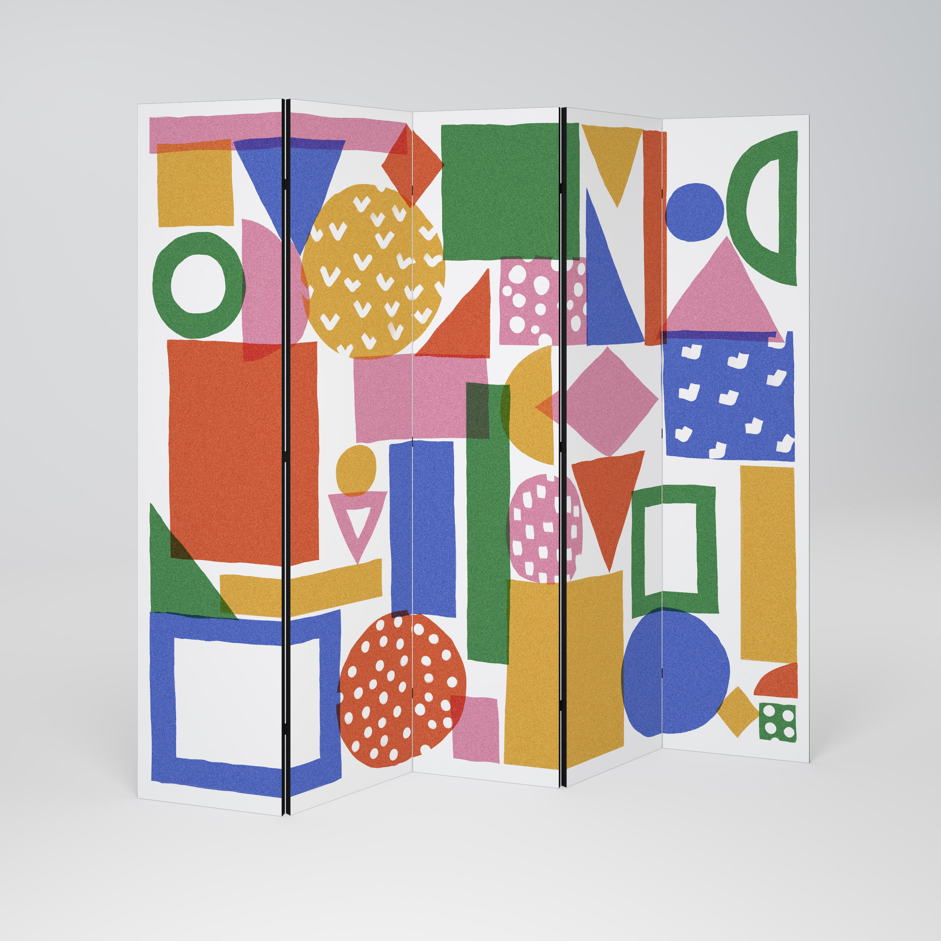 GEOMETRIC GLIMMER Dekorativ rumsavdelare – 5 paneler
