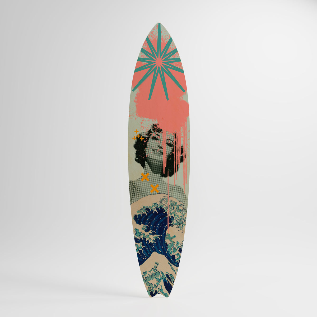 KANAGAWA BEAUTY Dekorativ Surfbräda