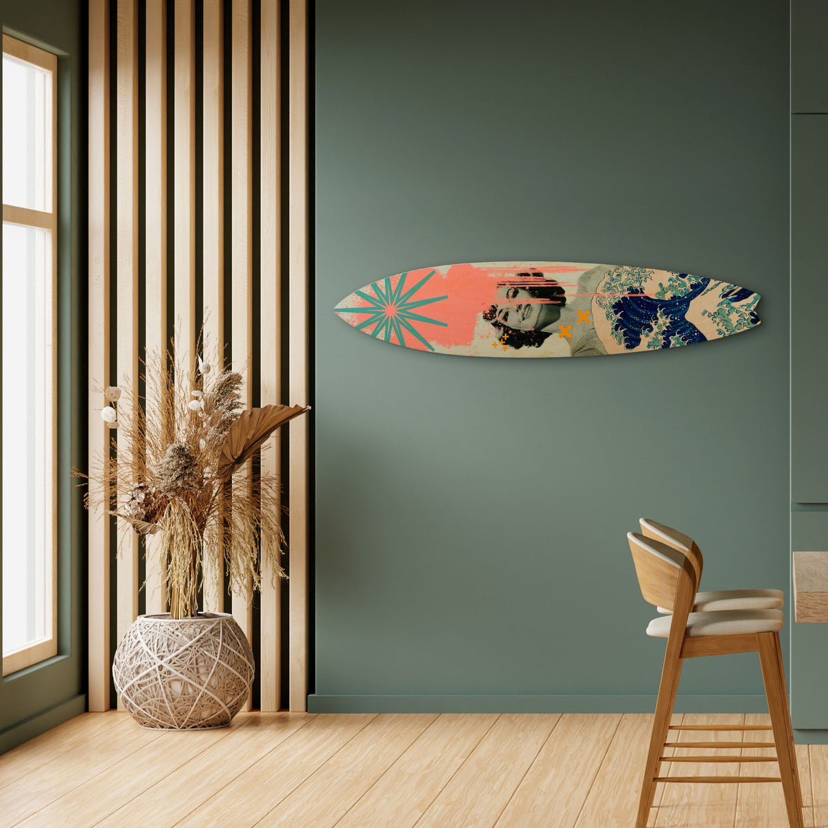 KANAGAWA BEAUTY Surfboard Decorative Panel