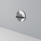 ILLUSIONARY FLOW Oval Art Shelf In Black Finish