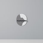 ILLUSIONARY FLOW Oval Art Shelf In Black Finish