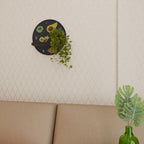 GALAXY MORSEL Round Art Shelf In Black Finish