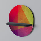 VIVID GEOMETRY Oval konsthylla i svart finish