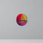 VIVID GEOMETRY Oval konsthylla i svart finish