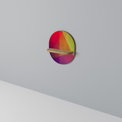 VIVID GEOMETRY Oval konsthylla i ekeffekt