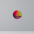 VIVID GEOMETRY Round Art Shelf In Black Finish