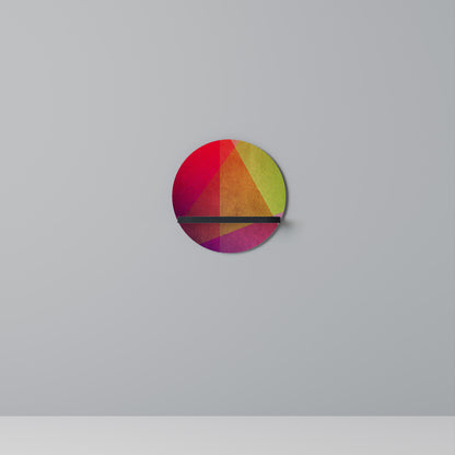 VIVID GEOMETRY Rund konsthylla i svart finish
