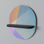 LJUS GEOMETRI Oval konsthylla i svart finish