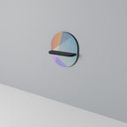 LJUS GEOMETRI Oval konsthylla i svart finish