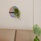 LJUS GEOMETRI Oval konsthylla i svart finish