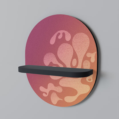 IRREGULAR ROSA Oval Art Hylla i svart finish