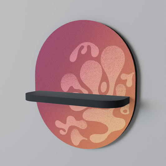 IRREGULAR ROSA Oval Art Hylla i svart finish