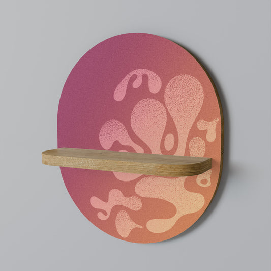 IRREGULAR ROSA Oval Art Hylla I Ekeffekt