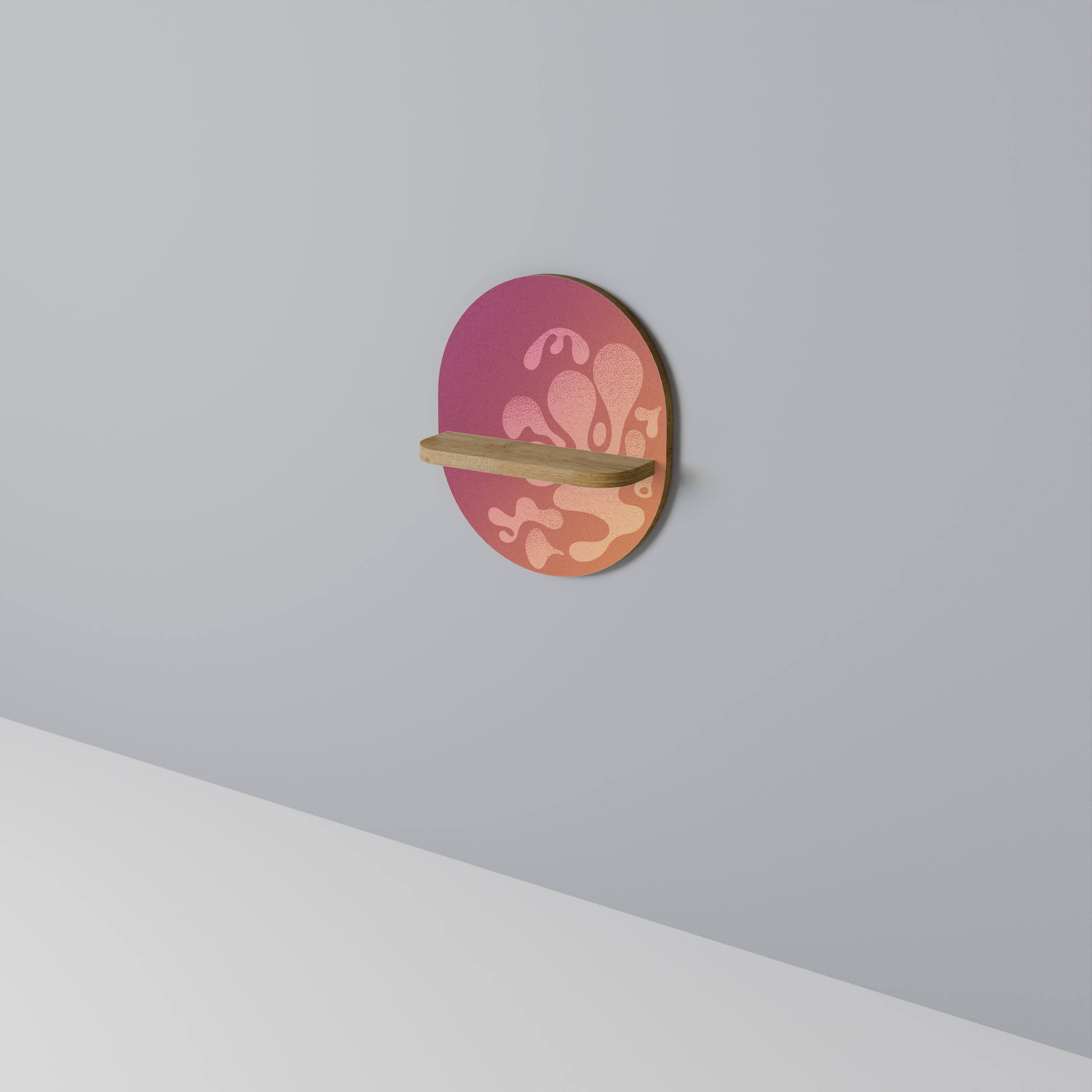 IRREGULAR ROSA Oval Art Hylla I Ekeffekt