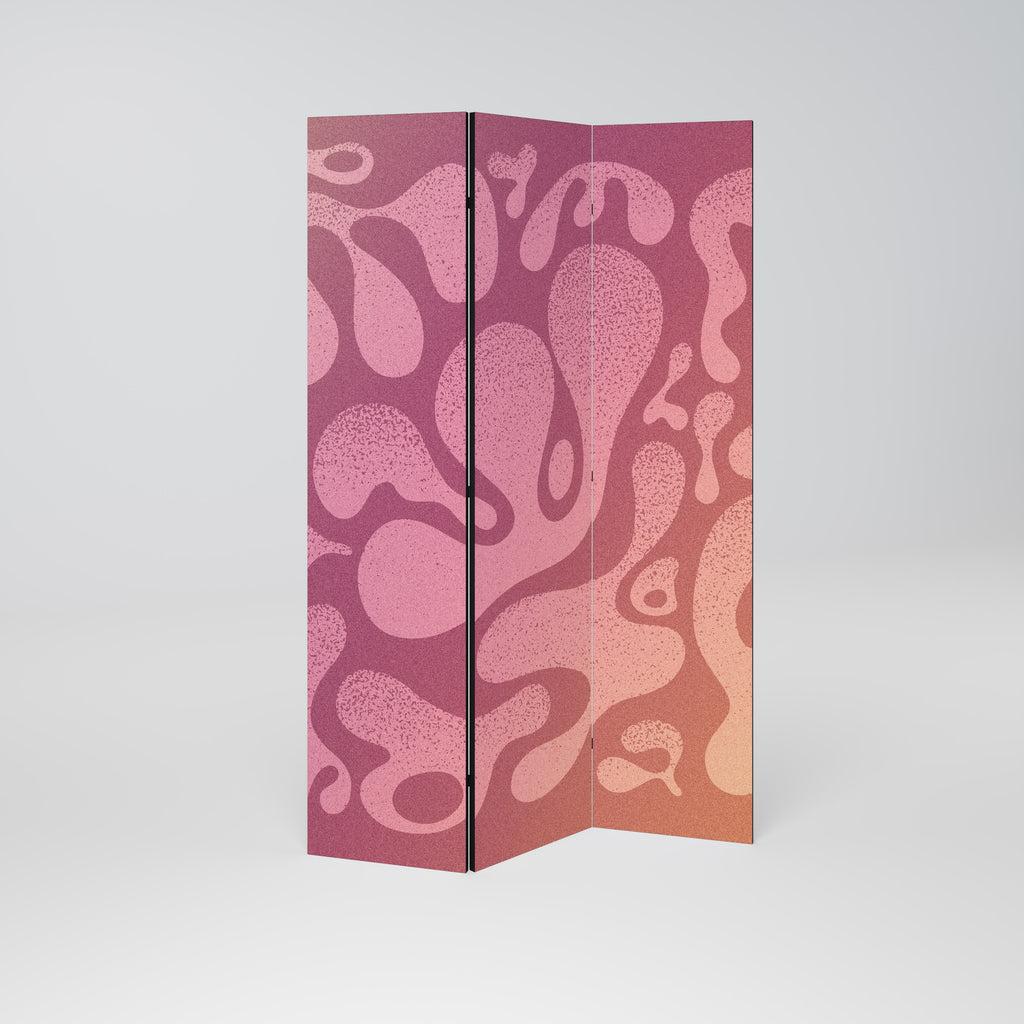 IRREGULAR PINK Dekorativ rumsavdelare – 3 paneler