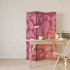 IRREGULAR PINK Dekorativ rumsavdelare – 3 paneler