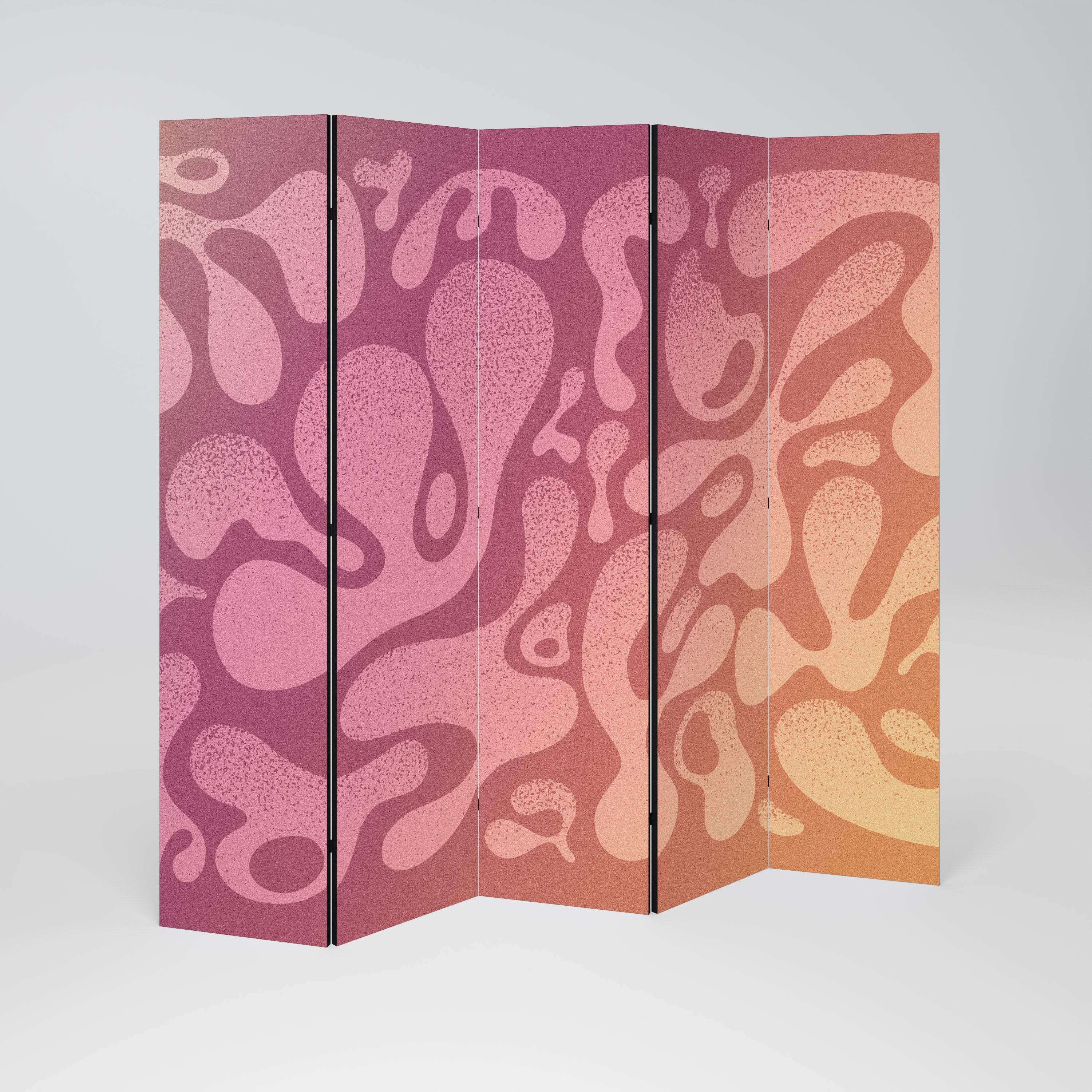 IRREGULAR PINK 5-Panel Room Divider