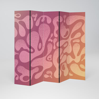 IRREGULAR PINK Dekorativ rumsavdelare – 5 paneler