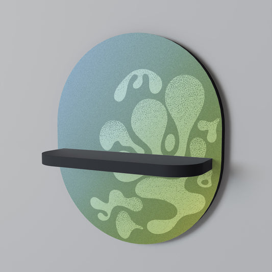 IRREGULAR BLUE Oval Art Hylla i svart finish