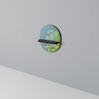 IRREGULAR BLUE Oval Art Hylla i svart finish