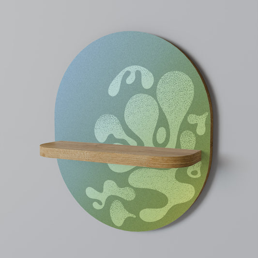 IRREGULAR BLUE Oval Art Hylla I Ekeffekt