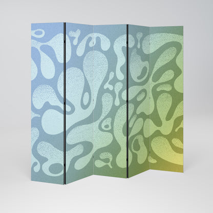 IRREGULAR BLUE Dekorativ rumsavdelare – 5 paneler