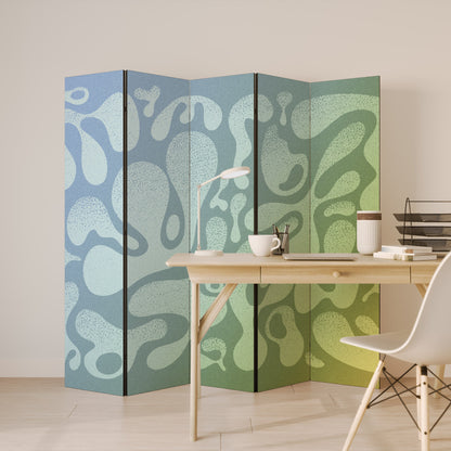 IRREGULAR BLUE Decorative 5-Panel Room Divider