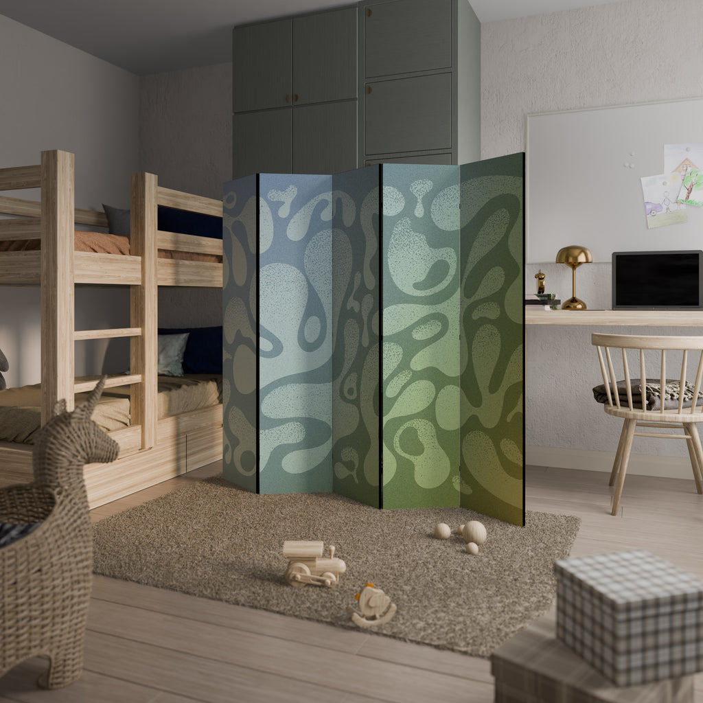 IRREGULAR BLUE Dekorativ rumsavdelare – 5 paneler