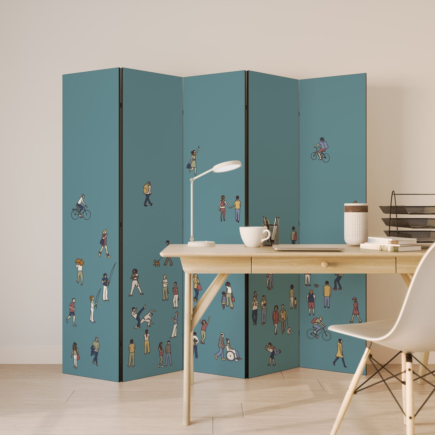 COLLECTIVE STREAM Decorative 5-Panel Room Divider