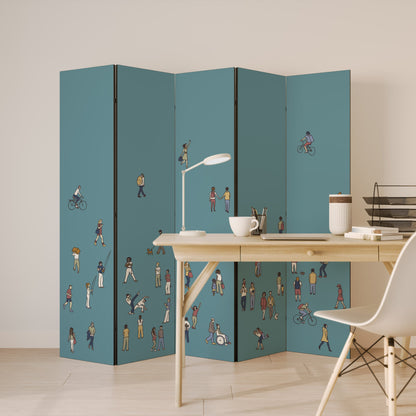 COLLECTIVE STREAM Decorative 5-Panel Room Divider