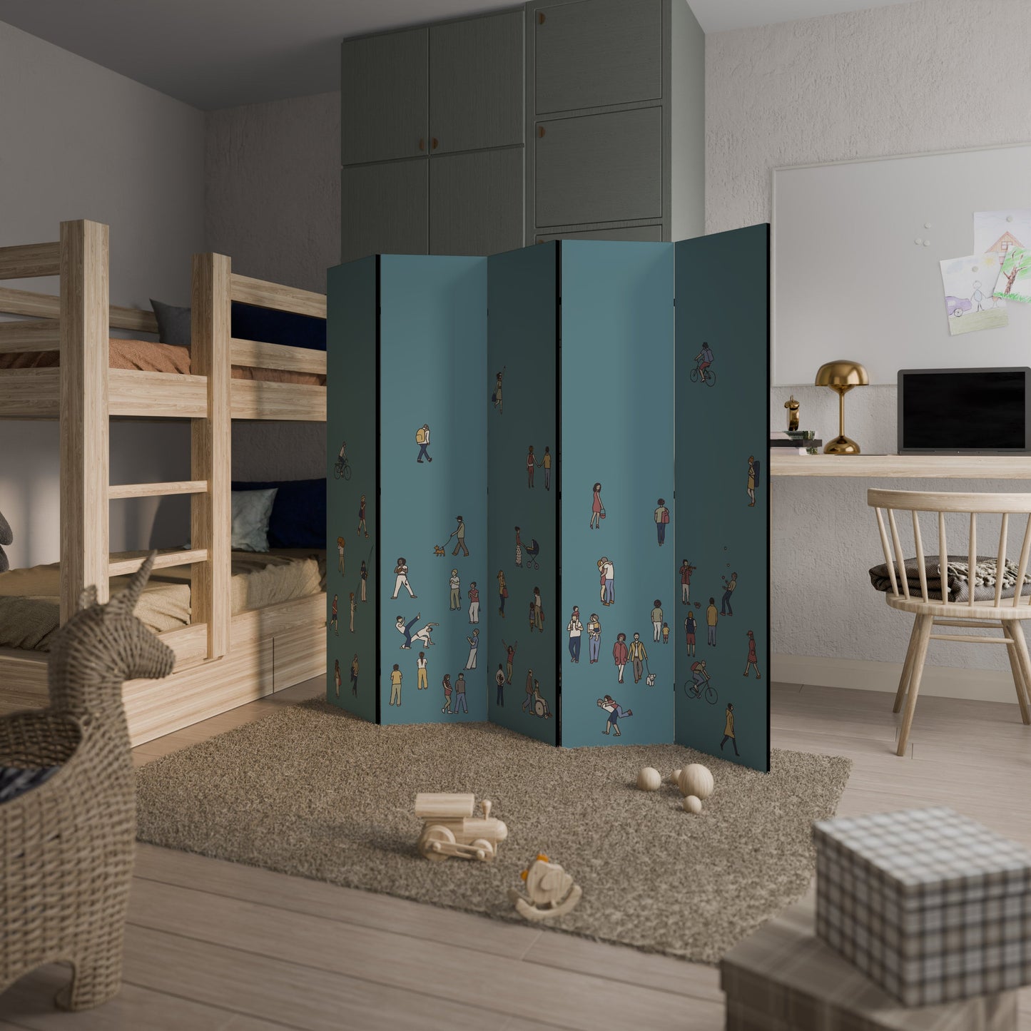 COLLECTIVE STREAM Decorative 5-Panel Room Divider