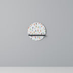 ENERGETIC SPOTS Round Art Shelf In Black Finish