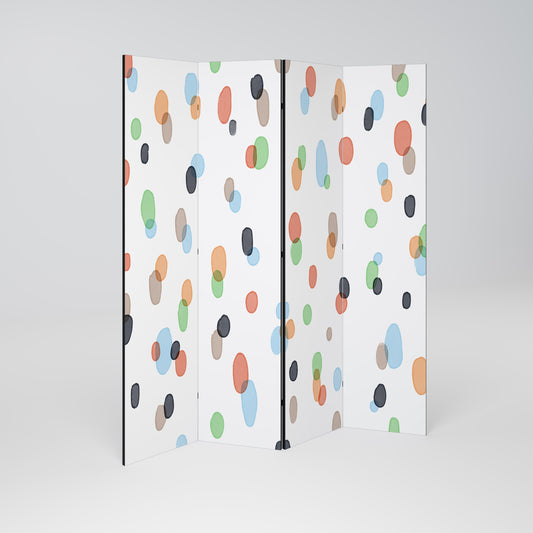 ENERGETIC SPOTS Decorative 4-Panel Room Divider