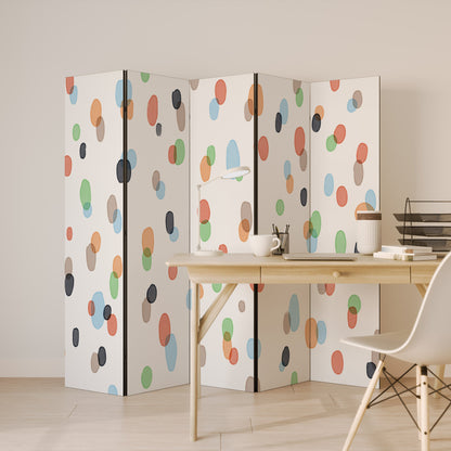 ENERGETIC SPOTS Decorative 5-Panel Room Divider