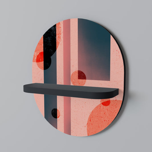 BLUSHED SPECTRUM Oval konsthylla i svart finish