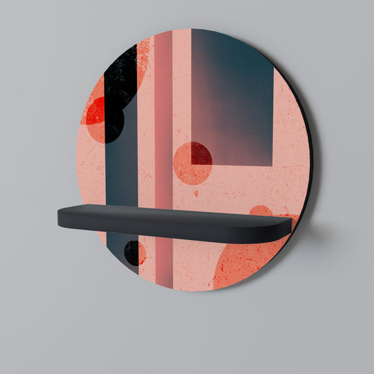 BLUSHED SPECTRUM Rund konsthylla i svart finish