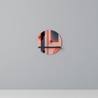 BLUSHED SPECTRUM Round Art Shelf In Black Finish