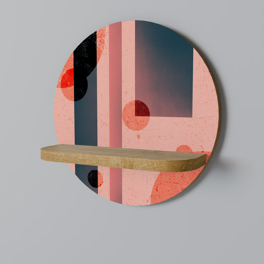 BLUSHED SPECTRUM Rund Konsthylla I Ekeffekt