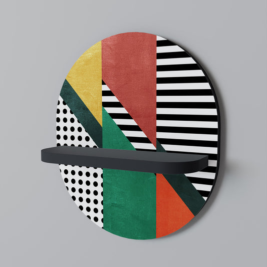 MAKESHIFT ARTISTRY Oval konsthylla i svart finish