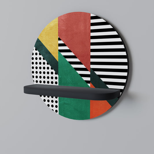 MAKESHIFT ARTISTRY Rund konsthylla i svart finish